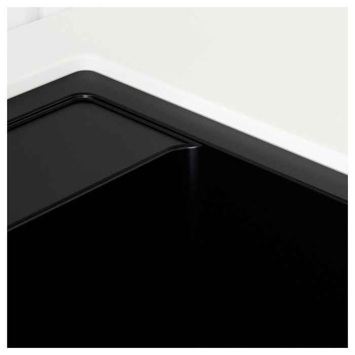 Мойка для кухни "ХЭЛЛВИКЕН" врезная, кварцевый композит, черная