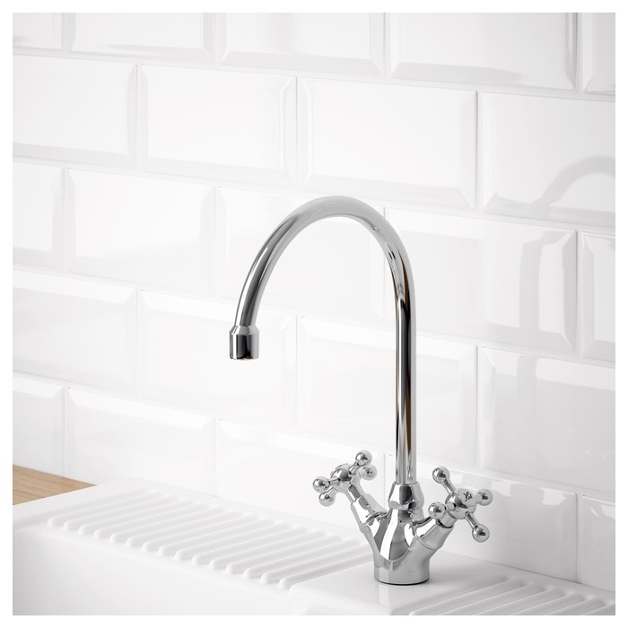 Смеситель кухонный с 2 вентилями ЭДСВИК, хромированный