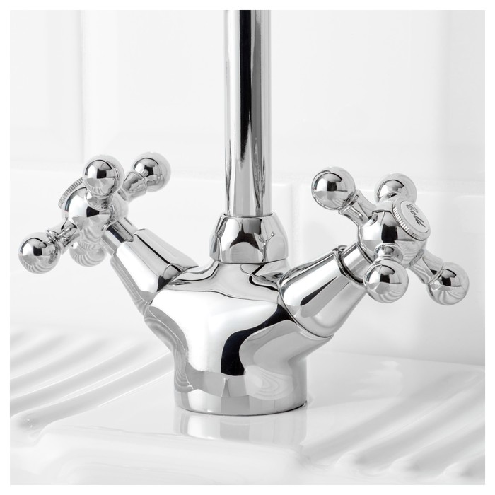 Смеситель кухонный с 2 вентилями ЭДСВИК, хромированный