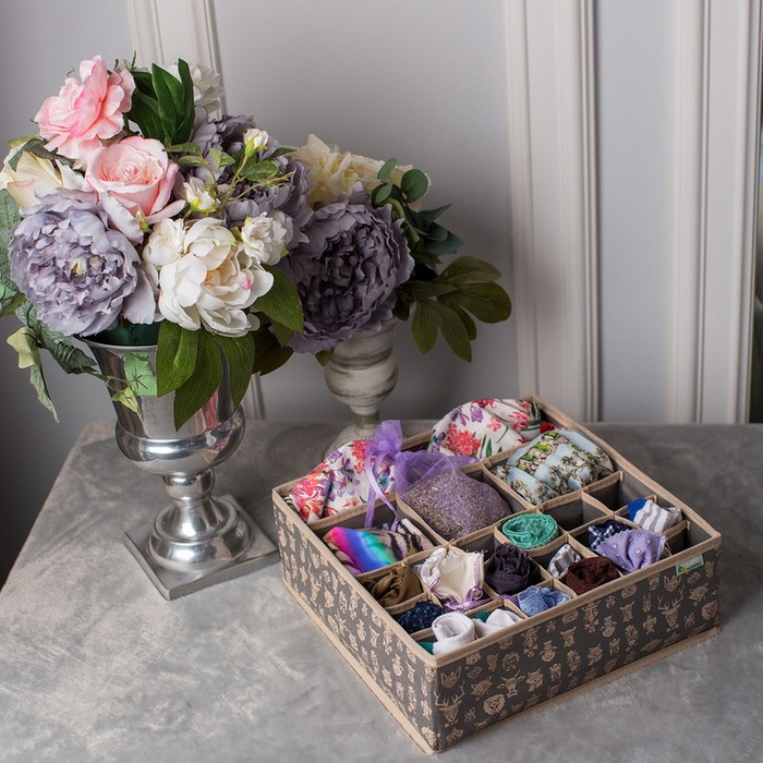 Мульти-органайзер для нижнего белья и аксессуаров Hipster Animals 18+3+1 секция