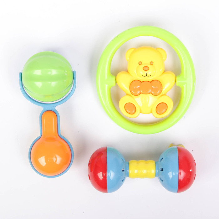 Набор погремушек, 3 шт., цвета МИКС