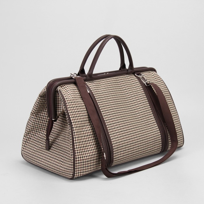 Сумка дорожная, 1 отдел на молнии, наружный карман, цвет бежевый