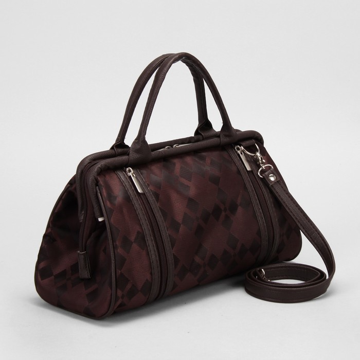 Сумка дорожная, 1 отдел на молнии, наружный карман, цвет коричневый