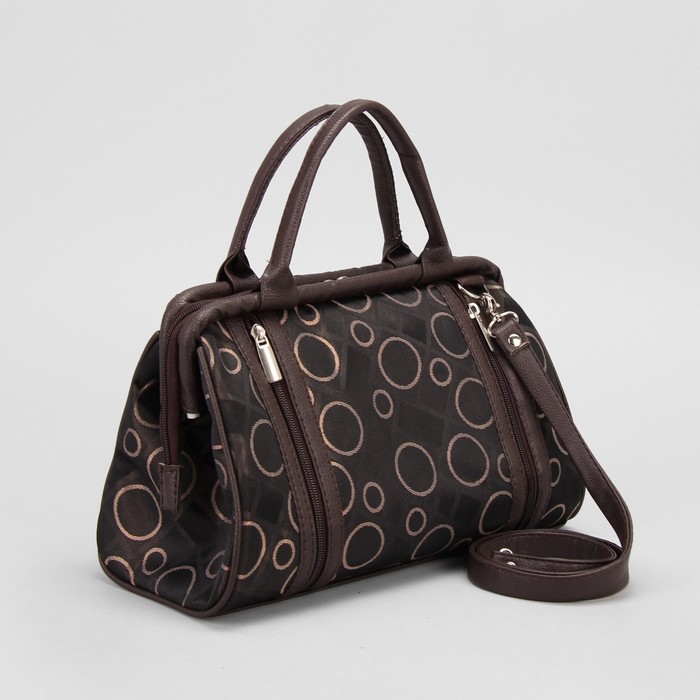 Сумка дорожная, 1 отдел на молнии, наружный карман, цвет коричневый