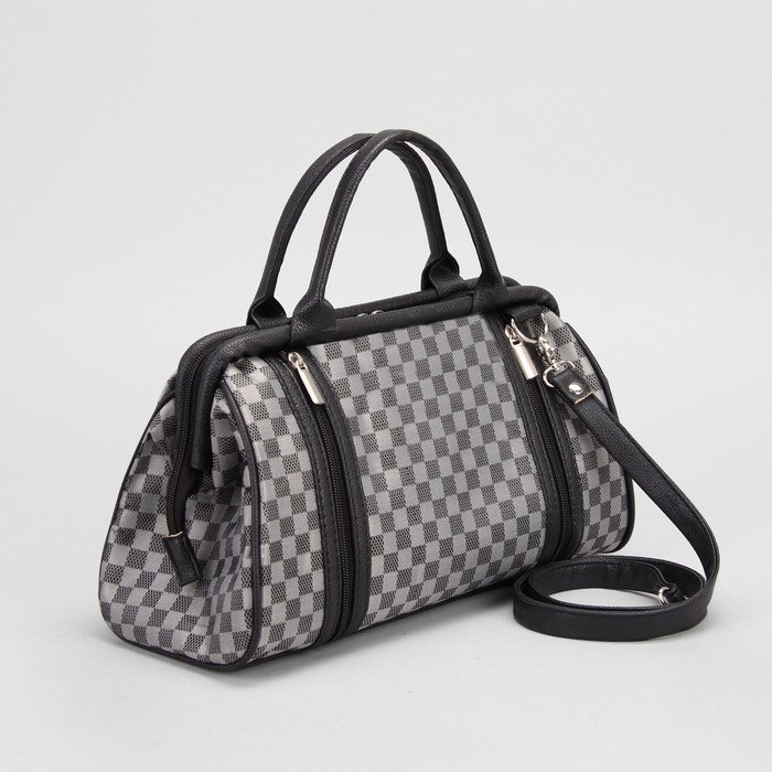 Сумка дорожная, 1 отдел на молнии, наружный карман, цвет серый