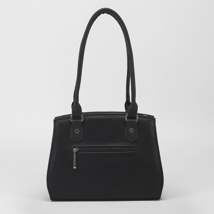 Сумка женская, отдел на молнии, наружный карман, цвет серый/чёрный