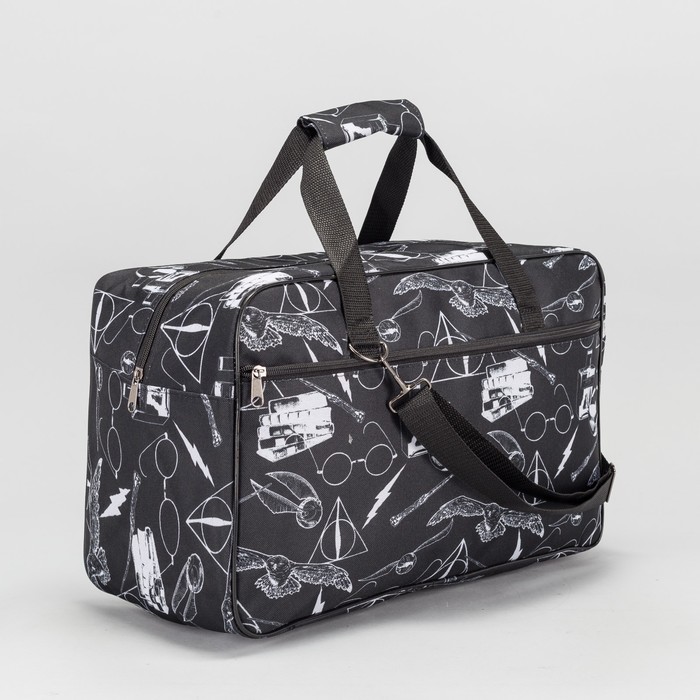 Сумка дорожная "Очки", отдел на молнии, наружный карман, цвет чёрный