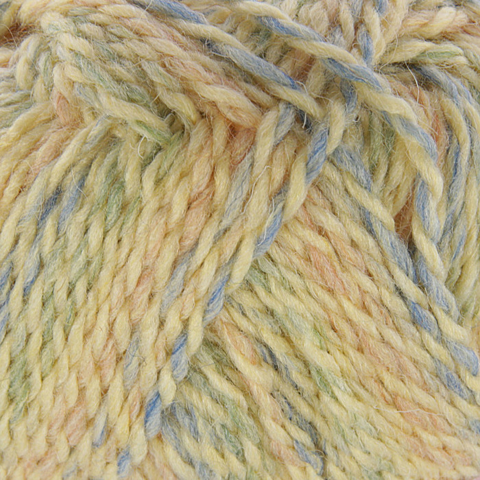 Пряжа "Радужный стиль" 25% шерсть, 75% ПАН 200м/100гр (1037-Мулине св.желтый/зеленый)