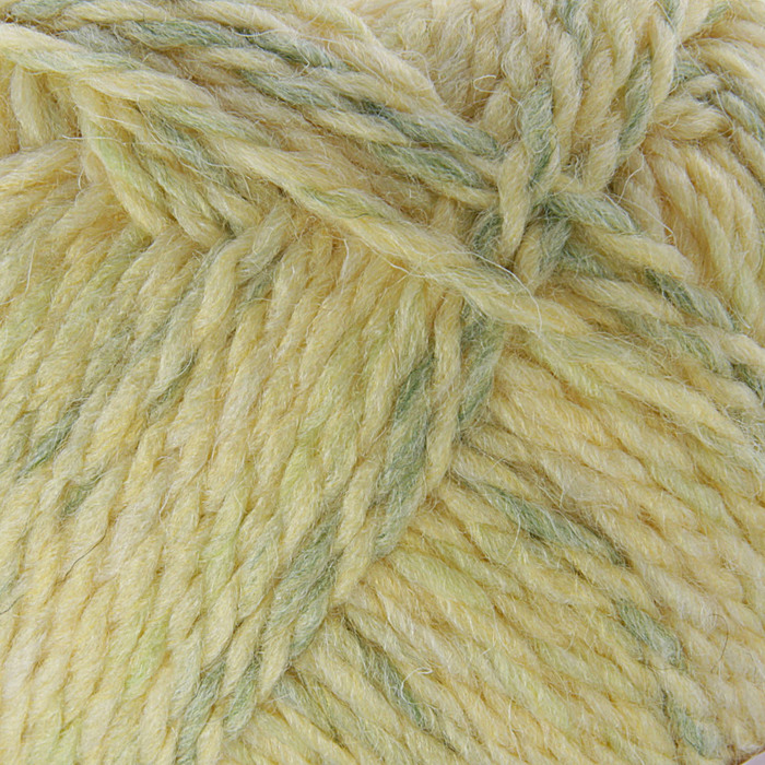 Пряжа "Радужный стиль" 25% шерсть, 75% ПАН 200м/100гр (1039-Мулине св.желтый/салатовый)