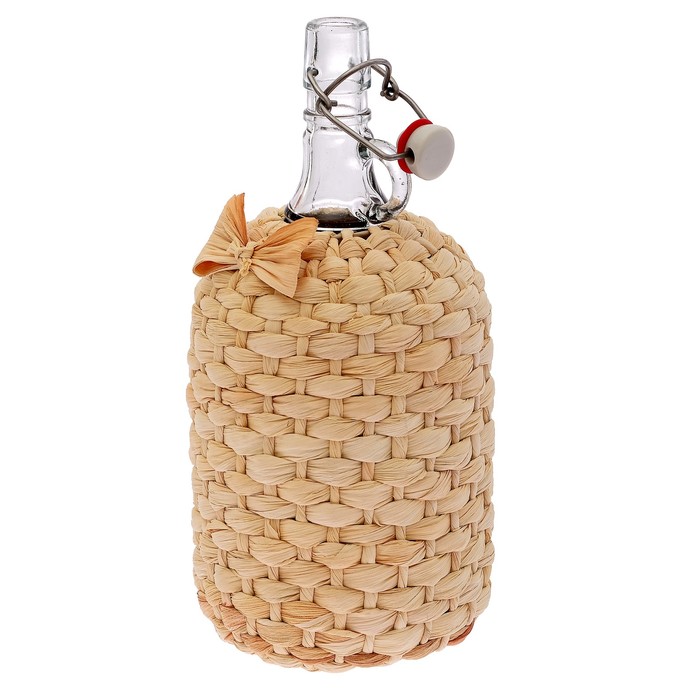 Бутылка 2 л «Венеция», оплетка листьями кукурузы