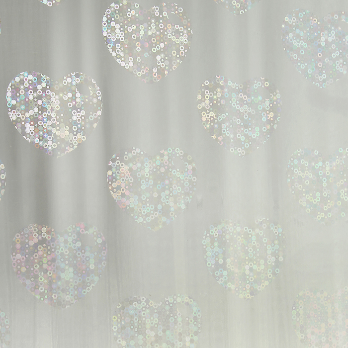 Пленка голографическая «Сердца», красная 0,7 х 7 м, 200 г