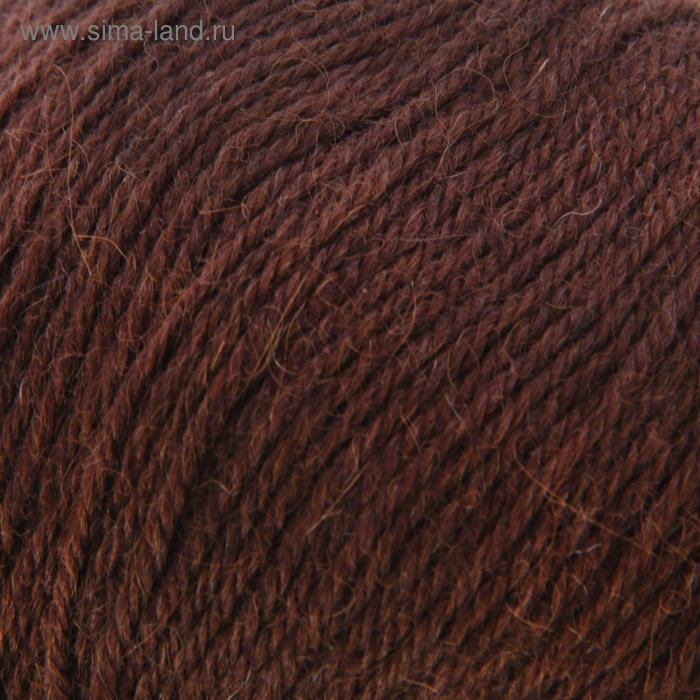 Пряжа Перуанская альпака 50% альпака, 50% меринос.шерсть 150м/50гр (251-Коричневый)