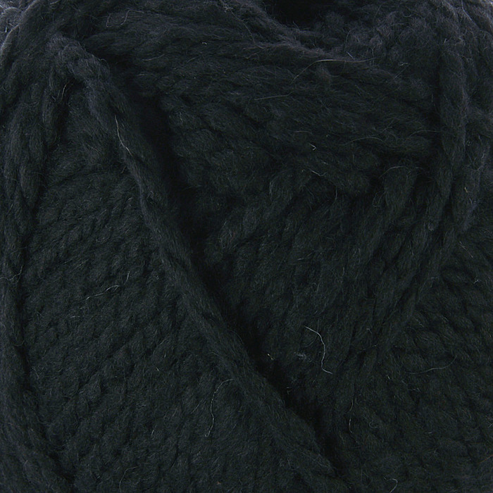 Пряжа "Смесовая" 30% шерсть, 70% акрил 200м/200гр (02-Черный)