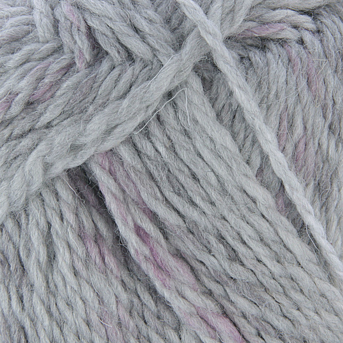 Пряжа "Радужный стиль" 25% шерсть, 75% ПАН 200м/100гр (1034-Мулине сиреневый/серый)