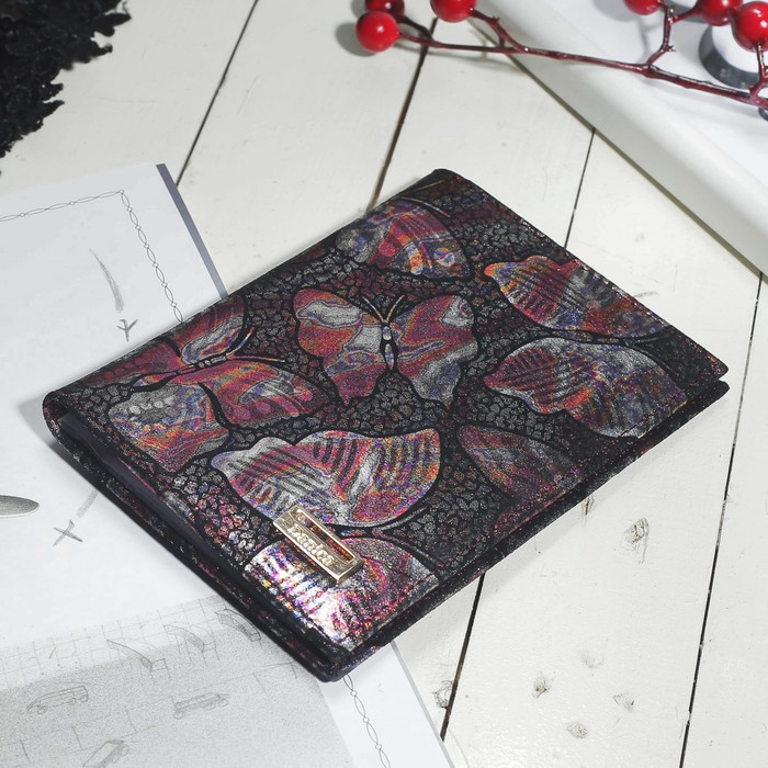 Обложка для автодокументов, вкладыш, цвет красный