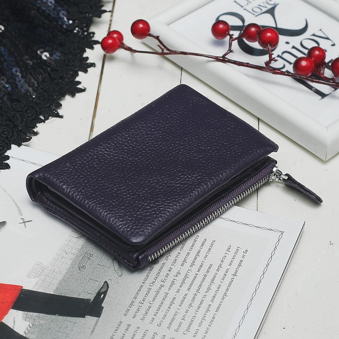 Кошелёк женский, отдел, для карт, для монет, цвет фиолетовый