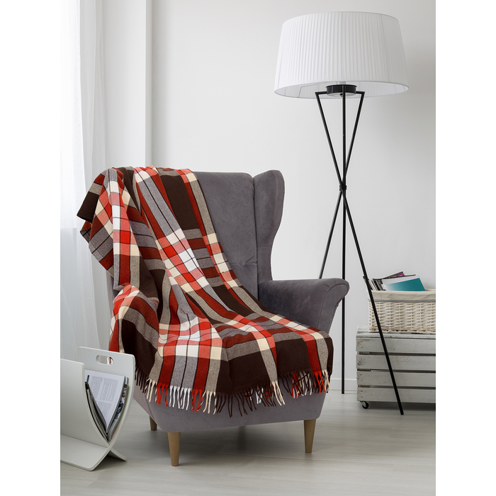 Плед Senator 210601 "Клетка" 150х220 см, 750 г/м2, п/э 100%