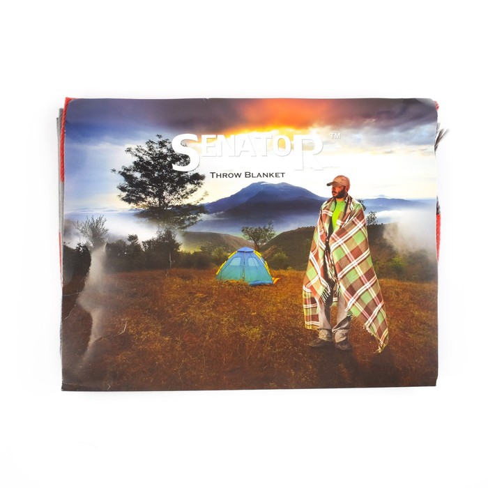 Плед Senator 211202 "Клетка" 150х220 см, 750 г/м2, п/э 100%