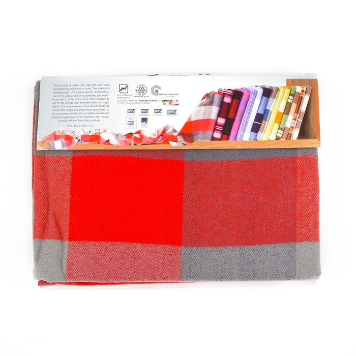 Плед Senator 211202 "Клетка" 150х220 см, 750 г/м2, п/э 100%