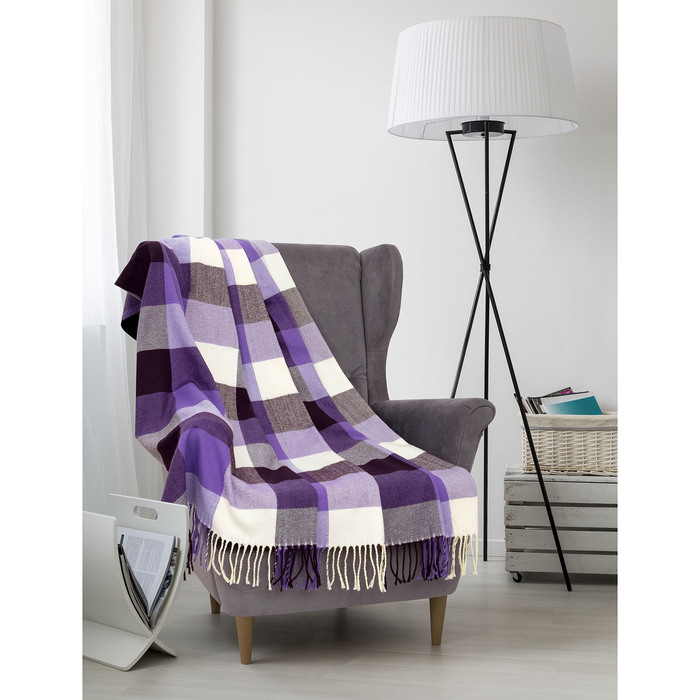 Плед Senator 211208 "Клетка" 150х220 см, 750 г/м2, п/э 100%