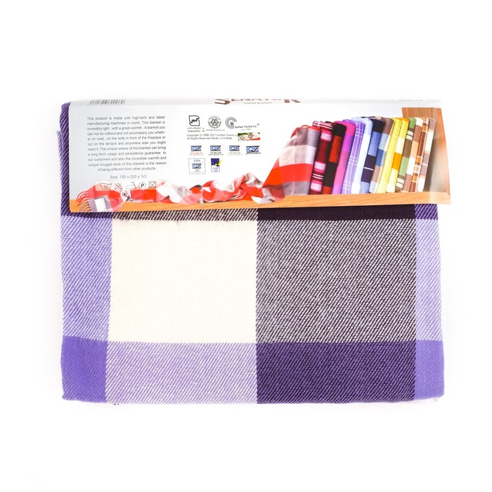 Плед Senator 211208 "Клетка" 150х220 см, 750 г/м2, п/э 100%