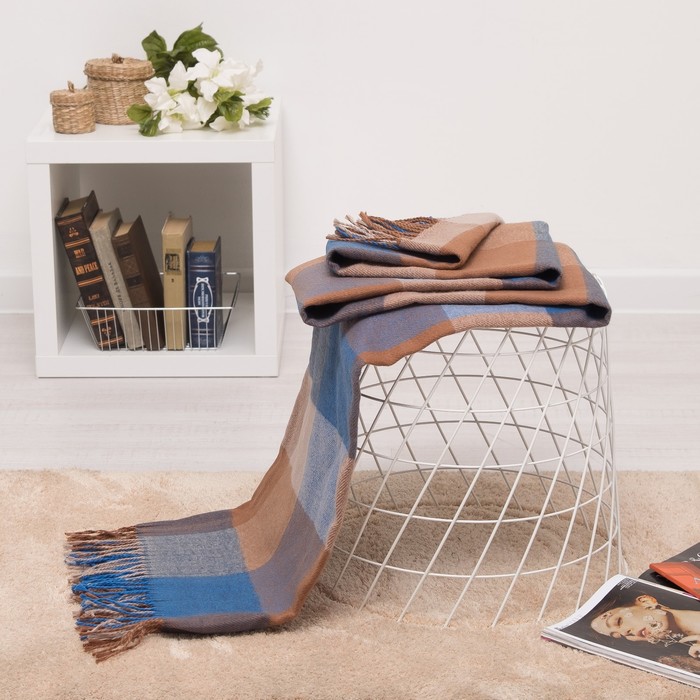 Плед Senator 211209 "Клетка" 150х220 см, 750 г/м2, п/э 100%