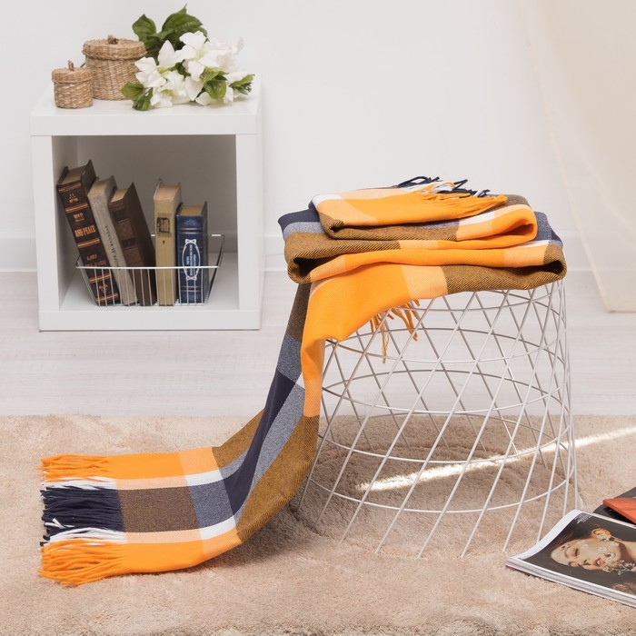 Плед Senator 211602 "Клетка" 150х220 см, 750 г/м2, п/э 100%