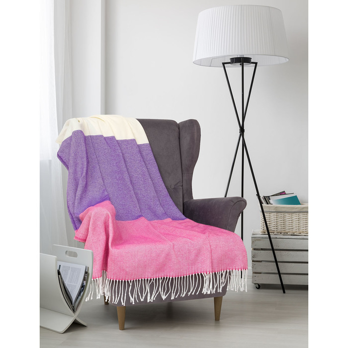 Плед Senator 211801 "Клетка" 150х220 см, 750 г/м2, п/э 100%