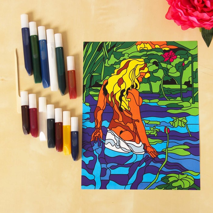 Набор для творчества «Витражная картина «Купание»