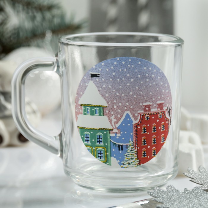 Кружка 200 мл "Green tea. Снежный город"