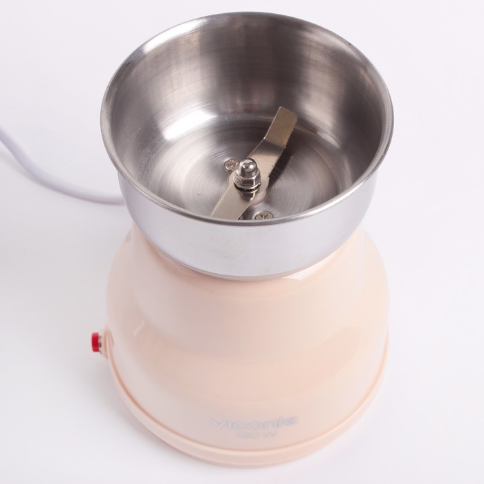 Кофемолка VC-3103, 180 Вт, 50 г, пульс. режим, нерж. сталь, защита от перегрева, бежевый