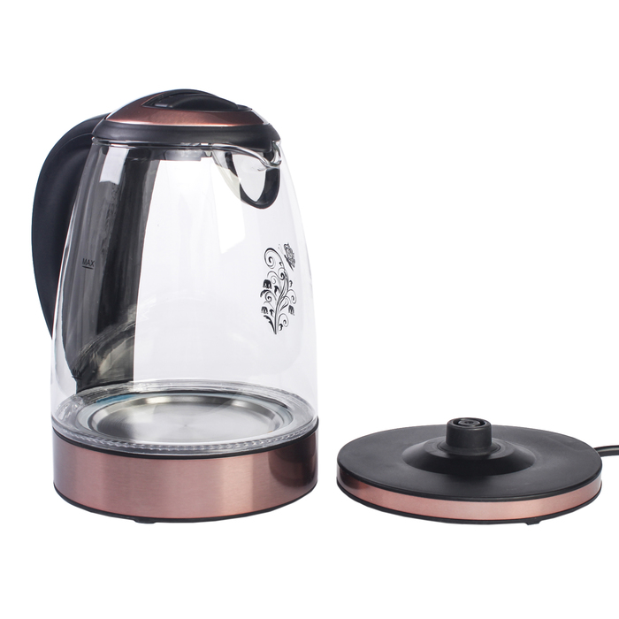 Электрочайник VC-3249, 2200 Вт, объем 2 л, термостойкое стекло, закрытый нагр. элемент