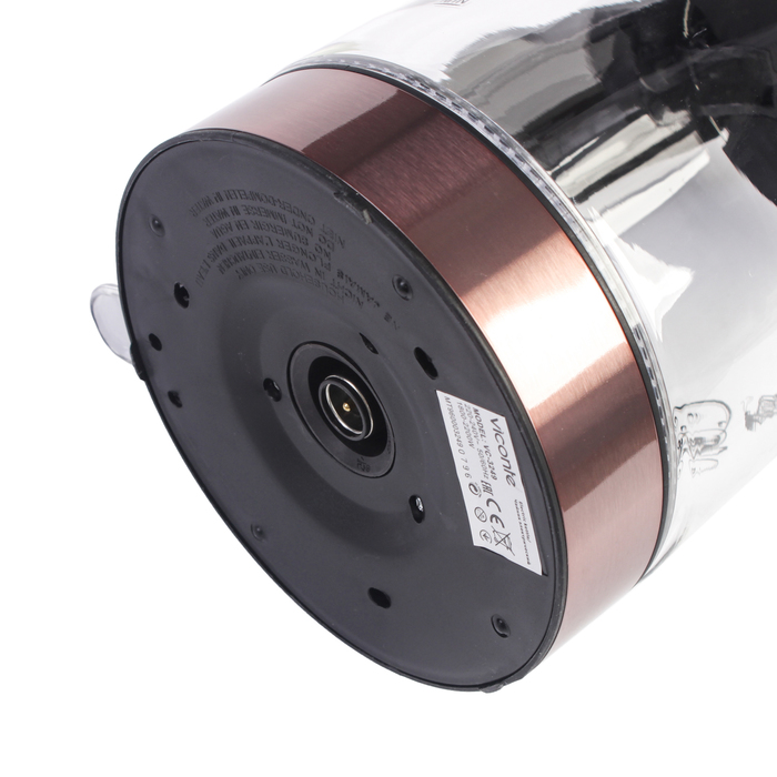 Электрочайник VC-3249, 2200 Вт, объем 2 л, термостойкое стекло, закрытый нагр. элемент