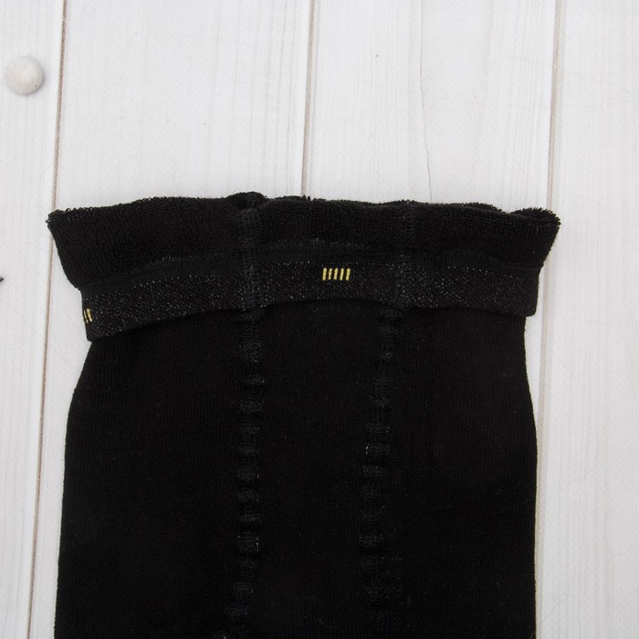 Колготки детские махровые ДК-1200-04 цвет чёрный/оранжевый, рост 104-110