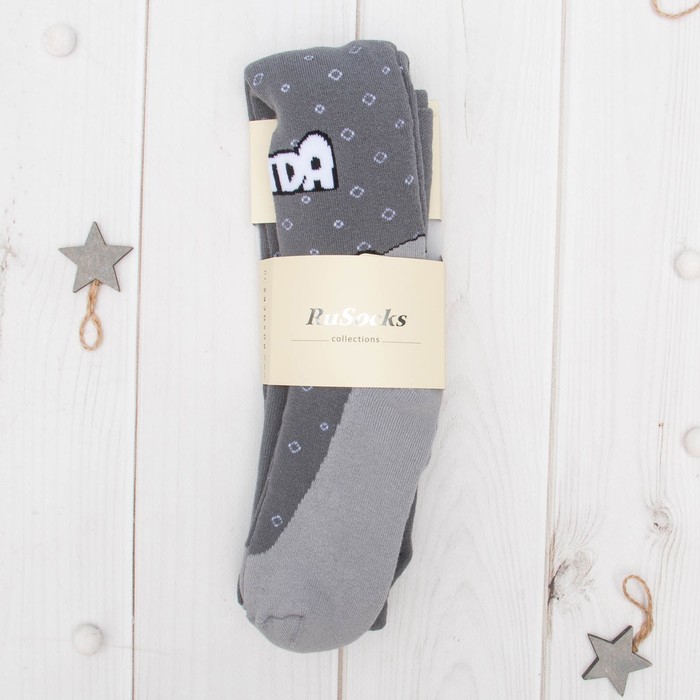 Колготки детские махровые ДК-1200-05 цвет серый, рост 92-98