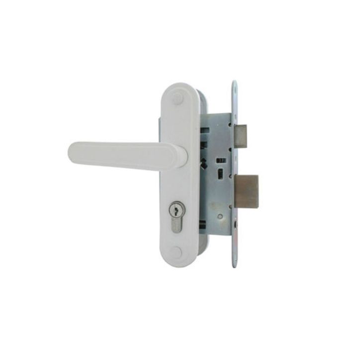 Замок врезной Димитровград "Зенит" ЗВ4-3.03, м/о 55 мм, с/руч, белый