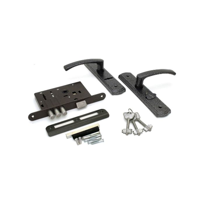 Замок врезной "Могилев" ЗВ 9-4-1-10, с ручкой, цвет серебро