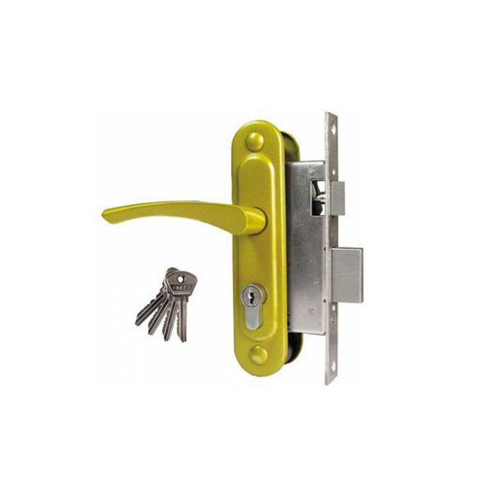 Замок врезной Димитровград "Омега" ЗВ.7, м/о 55 мм, с/руч, цвет золото