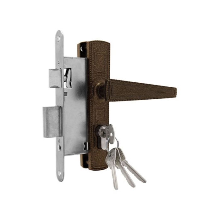 Замок врезной Димитровград "Омега" ЗВ.7.01, м/о 55 мм, с/руч, цвет медь