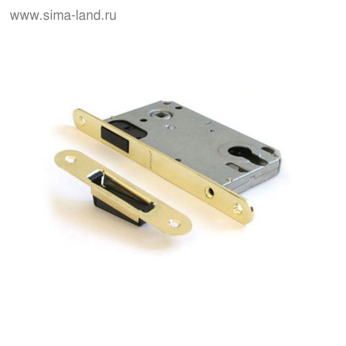 фото Замок врезной магнитный apecs 5300-m-gm, без ц/м, м/о 85 мм, б/ручки, цвет матовое золото