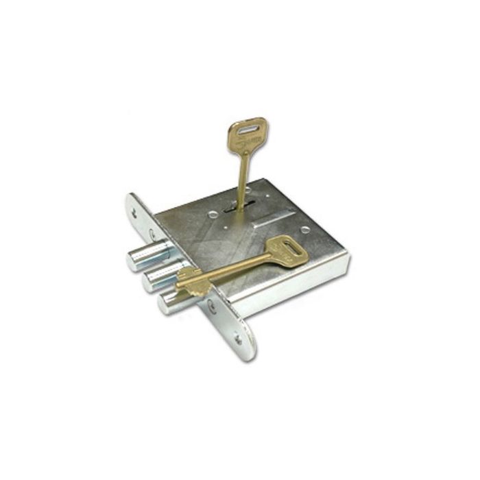 Замок врезной "Элтех" ЗВ 8-8, б/ручки, 3-ригеля, 3 ключа