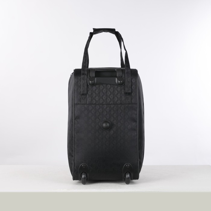 Чемодан малый на молнии 20", 1 отдел, наружный карман, цвет чёрный