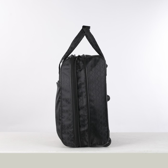 Чемодан малый на молнии 20", 1 отдел, наружный карман, цвет чёрный