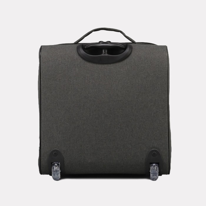 Пилот-кейс на молнии 16", 1 отдел, наружный карман, цвет серый