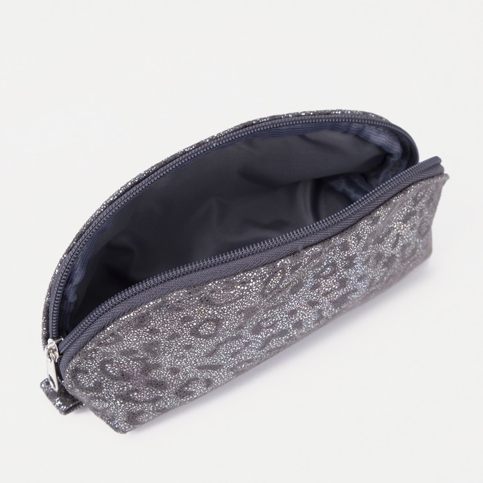 Сумка-косметичка, отдел на молнии, цвет серый