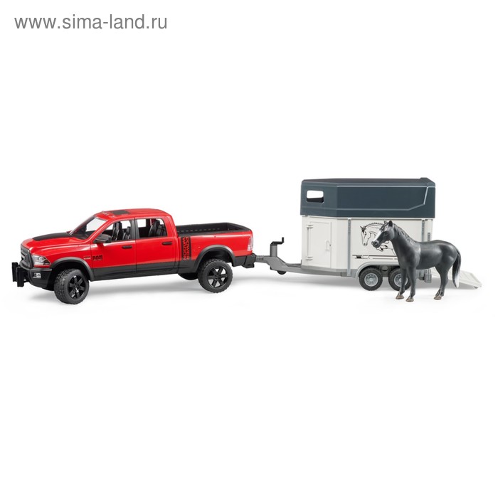 Машинка Пикап RAM 2500 c коневозкой и одной лошадью пикап bruder ram 2500 power wagon