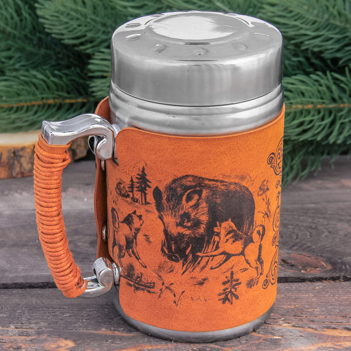 Термокружка с ситечком "Кабан и собаки", 350 мл