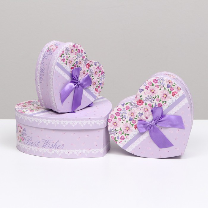 Набор коробок 3в1, 22 х 21 х 9 - 19 х 17 х 5 см