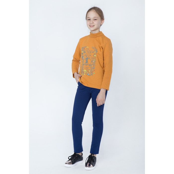 Водолазка для девочки, рост 128-134 (36) см, цвет оранжевый