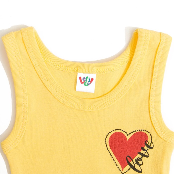 Майка для девочки, рост 86 см, цвет светло-жёлтый 2137_М